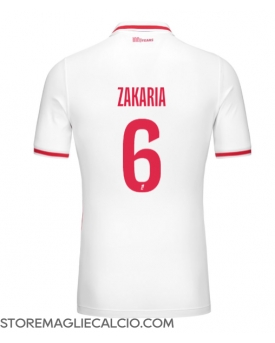 AS Monaco Denis Zakaria #6 Maglia Gara Casa Repliche 2024-25 Maniche Corte